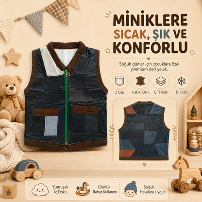 ÇOCUK DERİ YELEĞİ